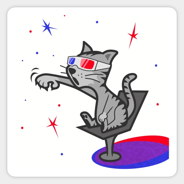 Curious Cat Sticker by hahaha.creative